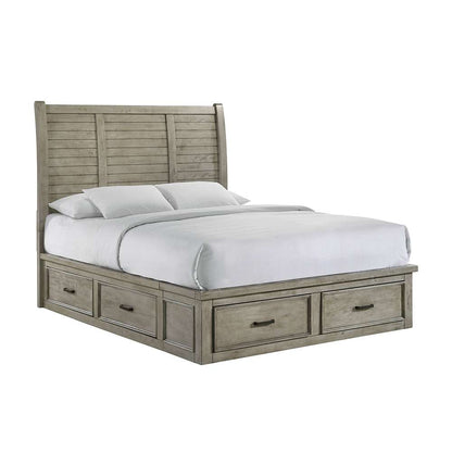 Picket House Furnishings - Damen Queen Storage Bed in Drift Grey - SV300QB veiw 1