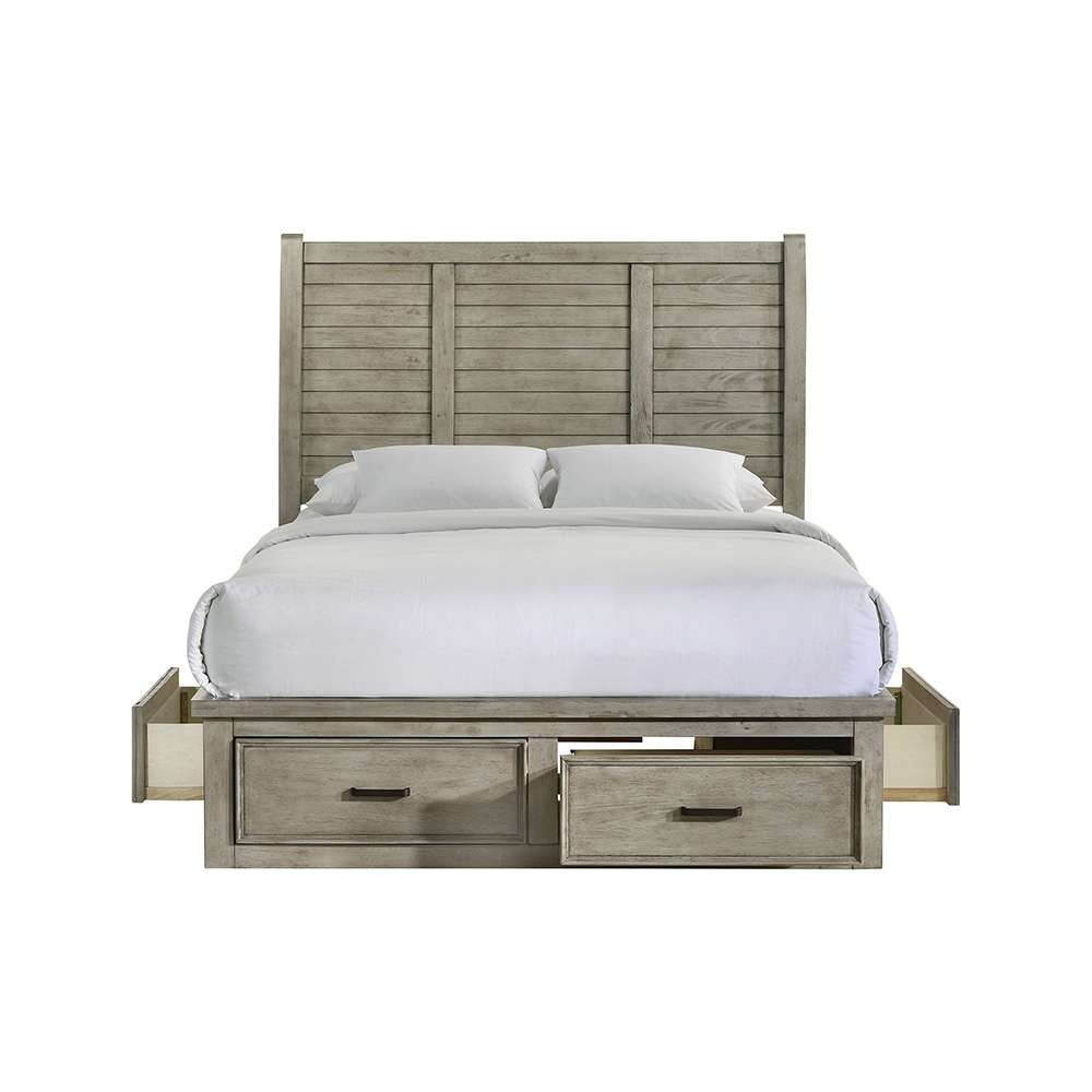 Picket House Furnishings - Damen Queen Storage Bed in Drift Grey - SV300QB veiw 2