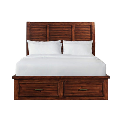 Picket House Furnishings - Damen Queen Storage Bed in Rich Cherry - SV600QB view 2