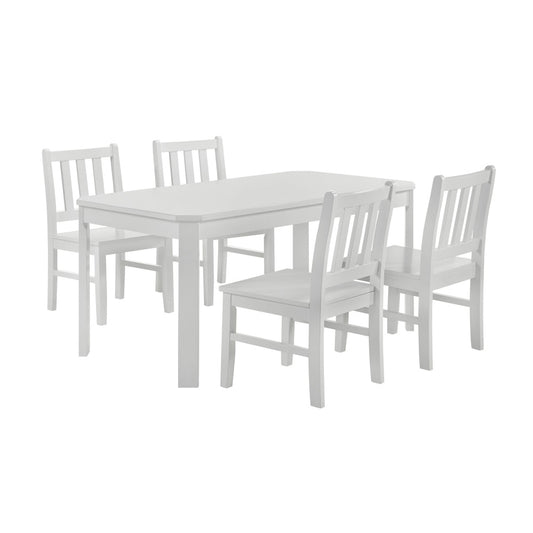 Picket House Furnishings -  Daniel 5PC Dining Set with Table and 4 Chairs in White - Y-14470-7-5DS veiw 1