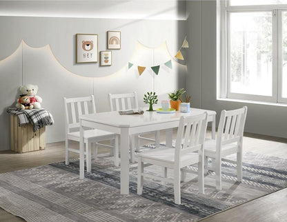 Picket House Furnishings -  Daniel 5PC Dining Set with Table and 4 Chairs in White - Y-14470-7-5DS veiw 6