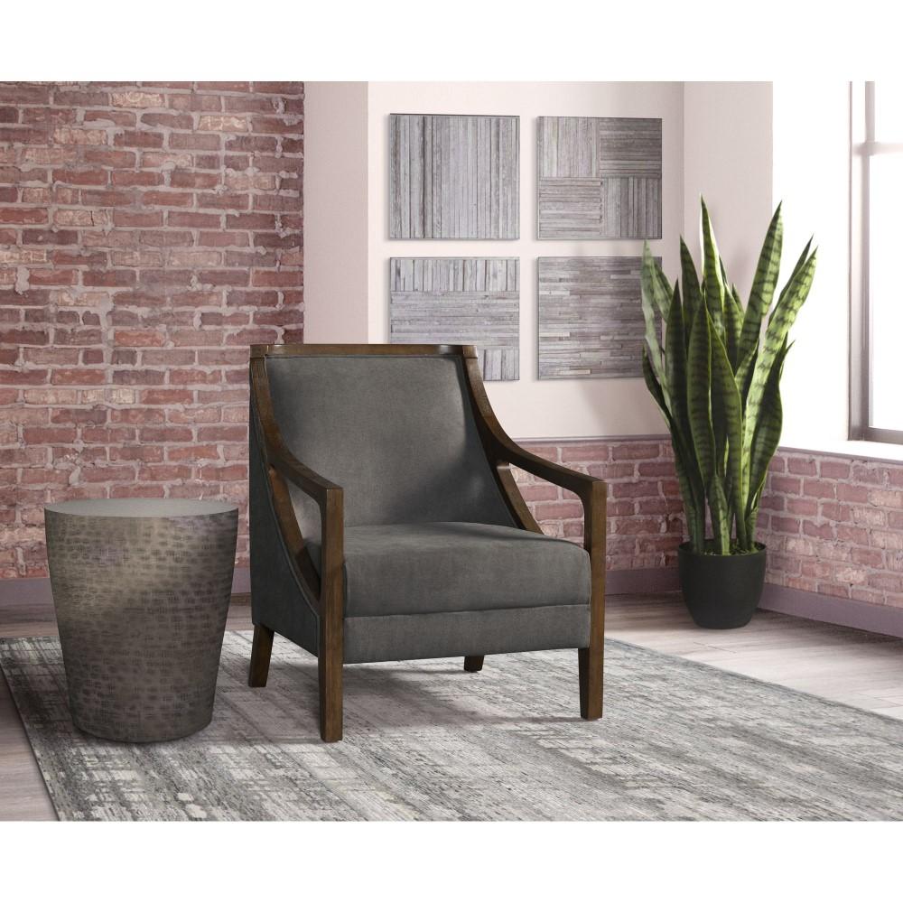 Picket House Furnishings - Dayna Accent Chair with Brown Frame In Charcoal - UHK526101E veiw 8