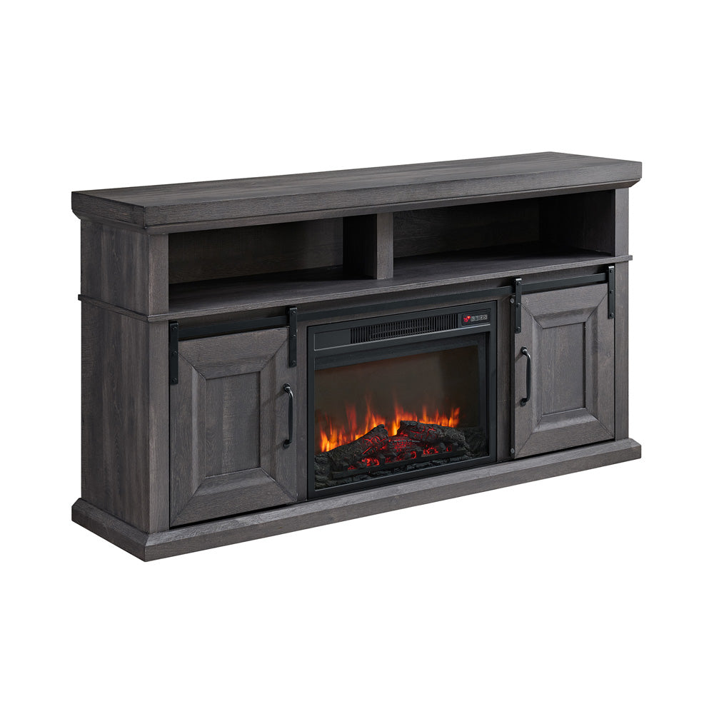 Picket House Furnishings - Delta Console with 23" Fireplace Insert in Grey - LA-16850-3-FP view 1