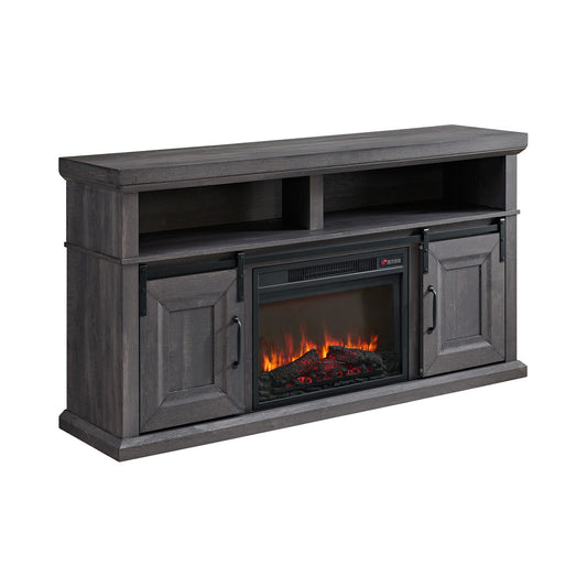 Picket House Furnishings - Delta Console with 23" Fireplace Insert in Grey - LA-16850-3-FP view 1