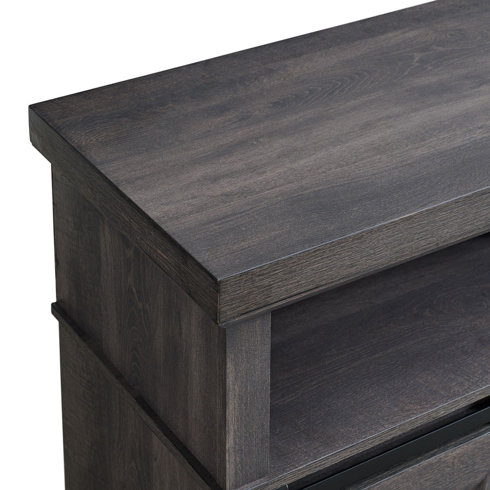 Picket House Furnishings - Delta Console with 23" Fireplace Insert in Grey - LA-16850-3-FP view 5