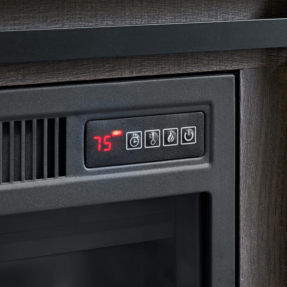 Picket House Furnishings - Delta Console with 23" Fireplace Insert in Grey - LA-16850-3-FP view 8