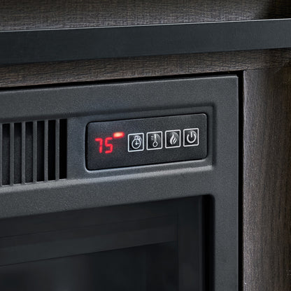 Picket House Furnishings - Delta Console with 23" Fireplace Insert in Grey - LA-16850-3-FP view 8