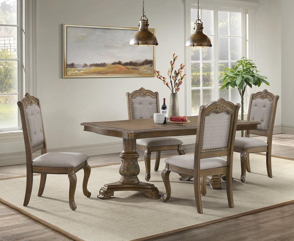 Picket House Furnishings -  Denali 5PC Standard Height Dining Set in Walnut-Table and Four Chairs - D-10460-5-DT-5PC veiw 4