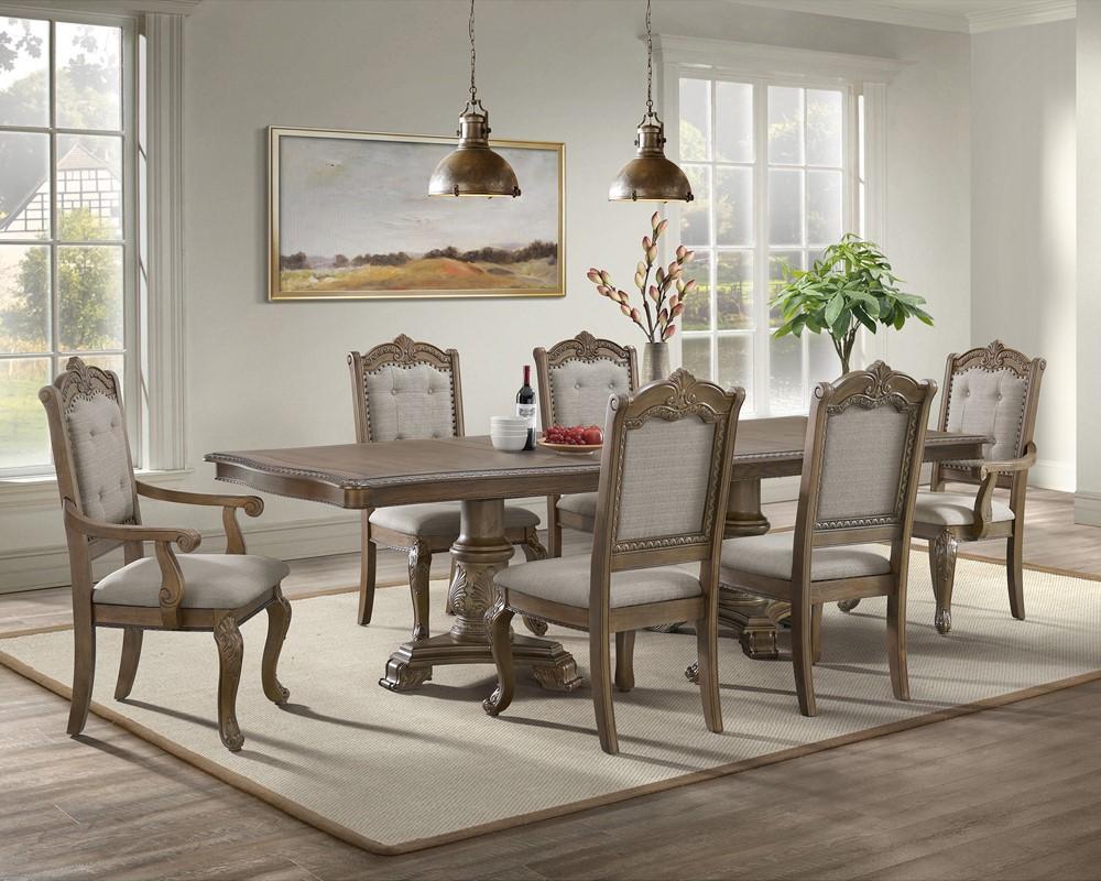 Picket House Furnishings -  Denali 7PC Standard Height Dining Set in Walnut-Table, Four Chairs and Two Arm Chairs - D-10460-5-DTAC-7PC veiw 5