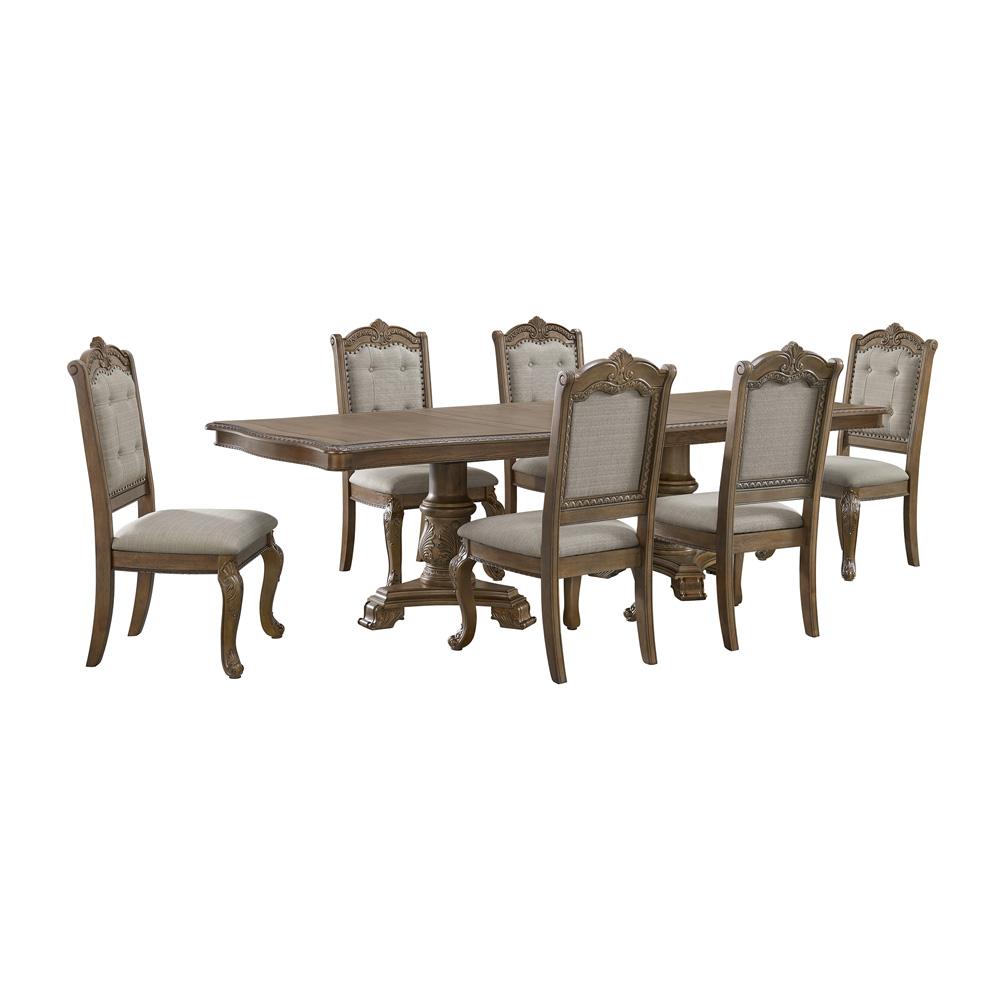 Picket House Furnishings -  Denali 7PC Standard Height Dining Set in Walnut-Table and Six Chairs - D-10460-5-DT-7PC veiw 1
