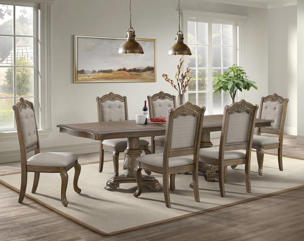 Picket House Furnishings -  Denali 7PC Standard Height Dining Set in Walnut-Table and Six Chairs - D-10460-5-DT-7PC veiw 4