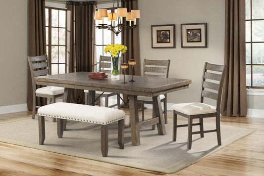 Picket House Furnishings - Dex 7PC Dining Set- Table, 4 Ladder Side Chairs & Bench - DJX150B6PC veiw 1