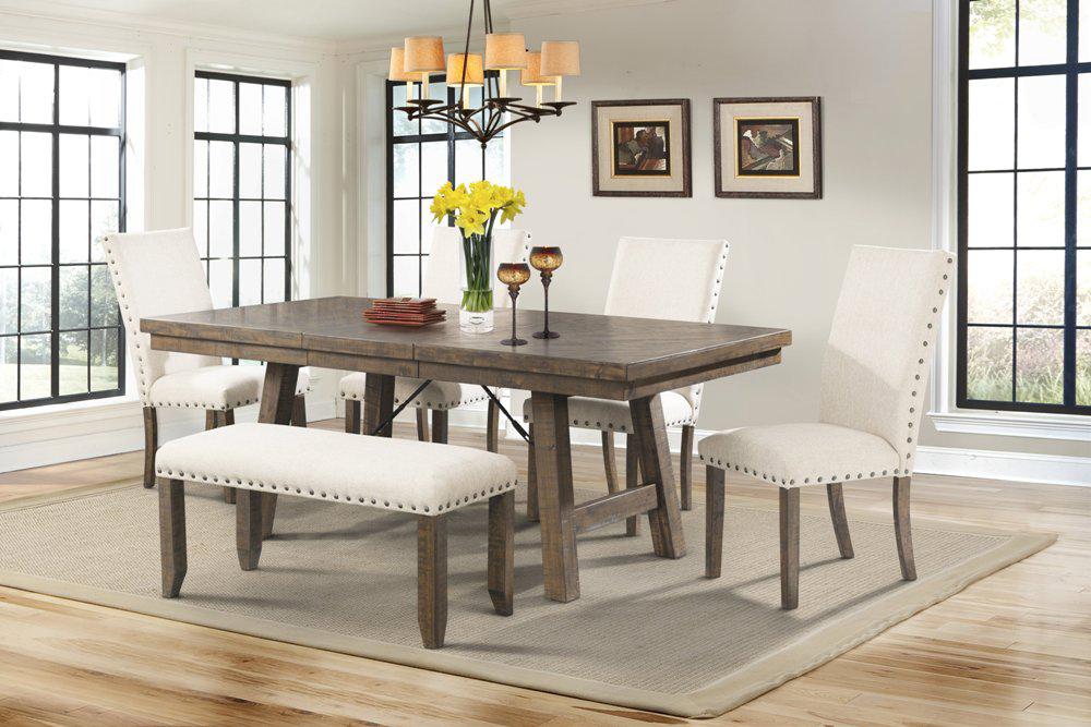 Picket House Furnishings - Dex Dining Table, 4 Side Chairs & Bench - DJX100SB6PC veiw 1