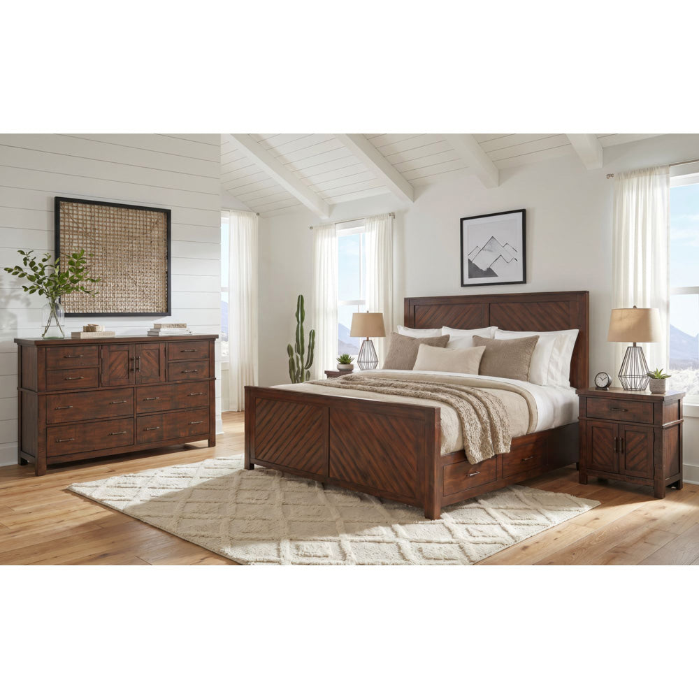 Picket House Furnishings - Dex King Platform Storage 4PC Bedroom Set - JX600KBNSDR view 3