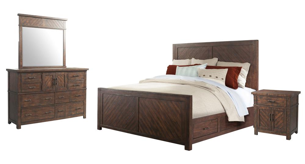 Picket House Furnishings - Dex King Platform Storage 4PC Bedroom Set - JX600KB4PC veiw 1