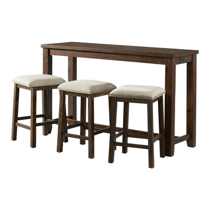 Picket House Furnishings - Dex Multipurpose Bar Table Set in Dark Walnut - TJX100BTSPE veiw 2