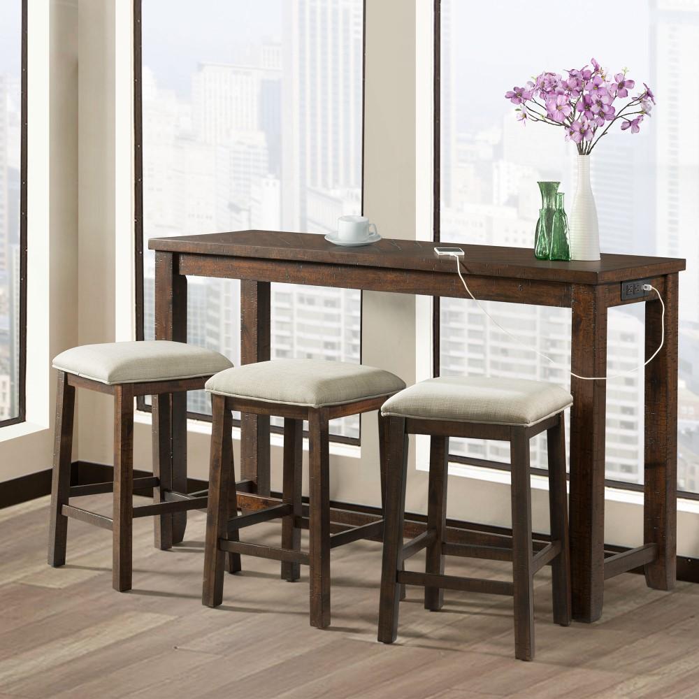 Picket House Furnishings - Dex Multipurpose Bar Table Set in Dark Walnut - TJX100BTSPE veiw 10