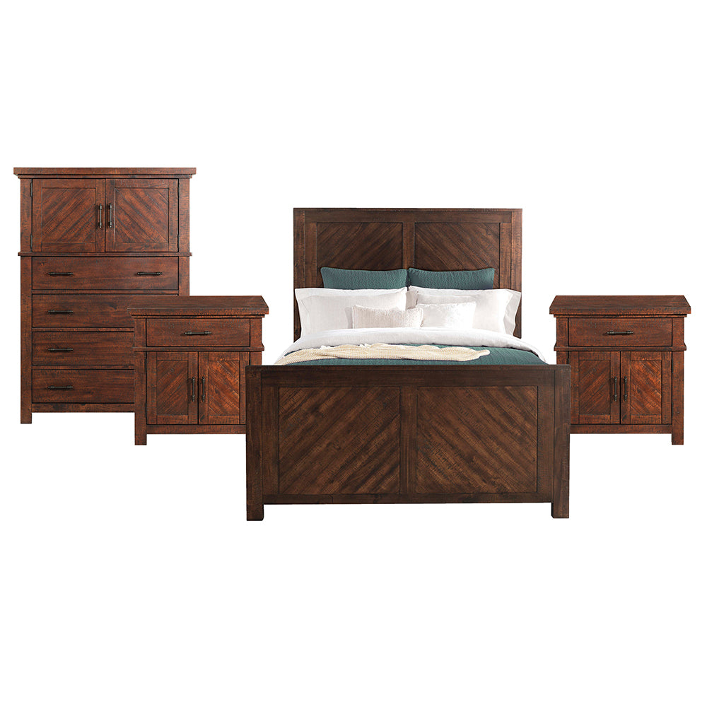 Picket House Furnishings - Dex Queen Platform Storage 4PC Bedroom Set - JX600QBNSCH view 1