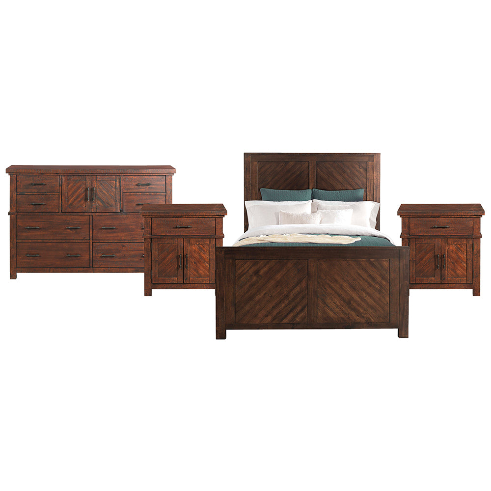 Picket House Furnishings - Dex Queen Platform Storage 4PC Bedroom Set - JX600QBNSDR view 1