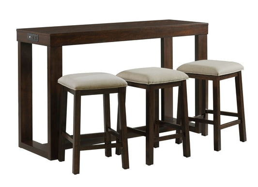 Picket House Furnishings - Drew Multipurpose Bar Table Set in Dark Walnut - THY100BTSPE veiw 1