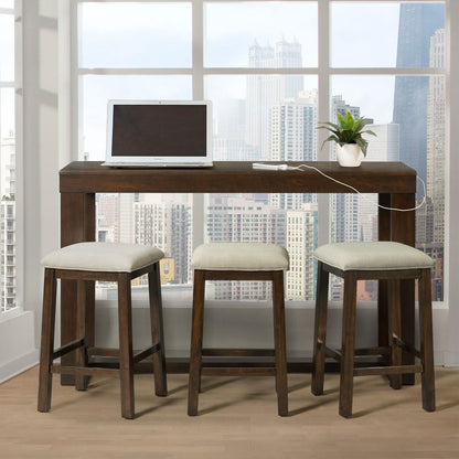 Picket House Furnishings - Drew Multipurpose Bar Table Set in Dark Walnut - THY100BTSPE veiw 10
