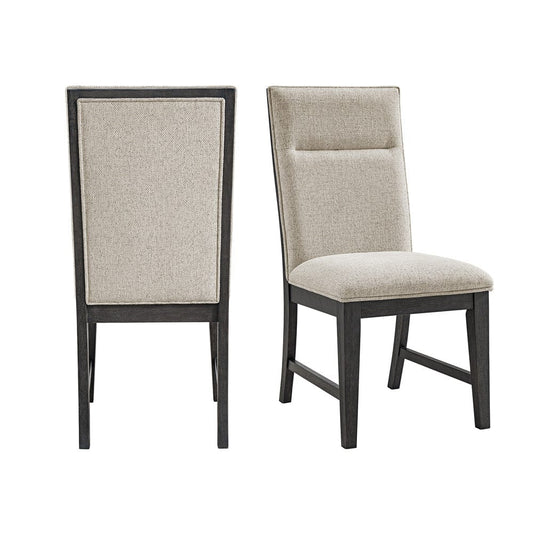 Picket House Furnishings -  Edge Dining Chair with Light Grey Fabric in Espresso Set of 2 - D-16680-5-SC view 1