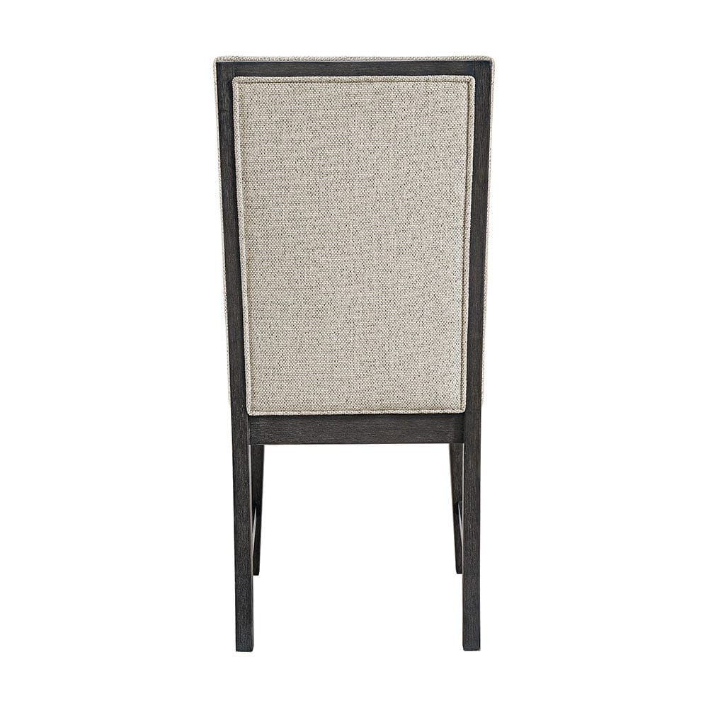 Picket House Furnishings -  Edge Dining Chair with Light Grey Fabric in Espresso Set of 2 - D-16680-5-SC view 4