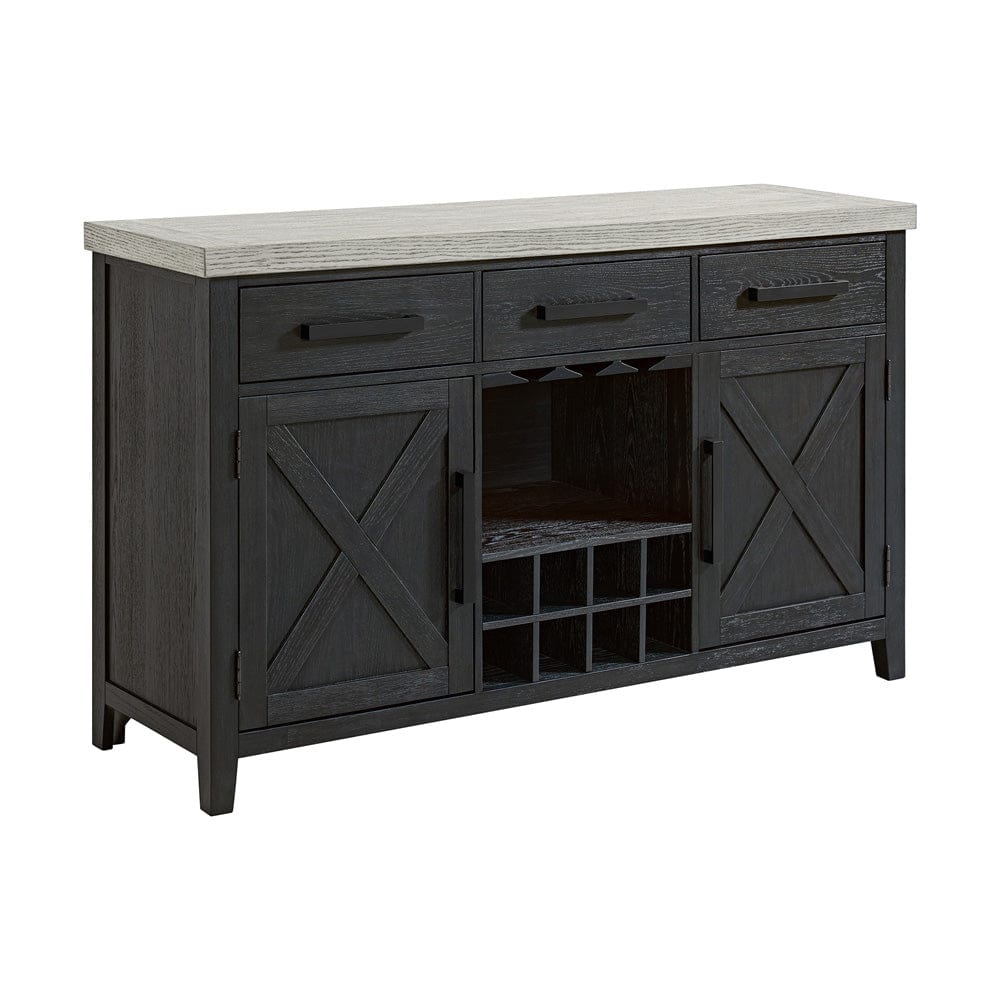 Picket House Furnishings -  Edge Server in Light Grey and Espresso - D-16680-5-SV view 1