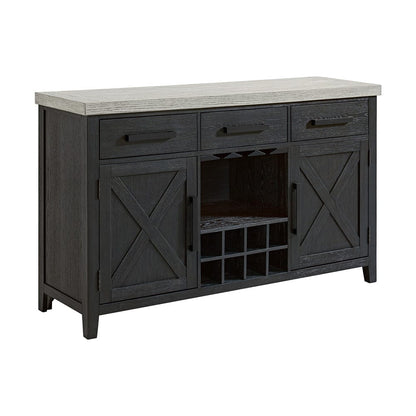 Picket House Furnishings -  Edge Server in Light Grey and Espresso - D-16680-5-SV view 1