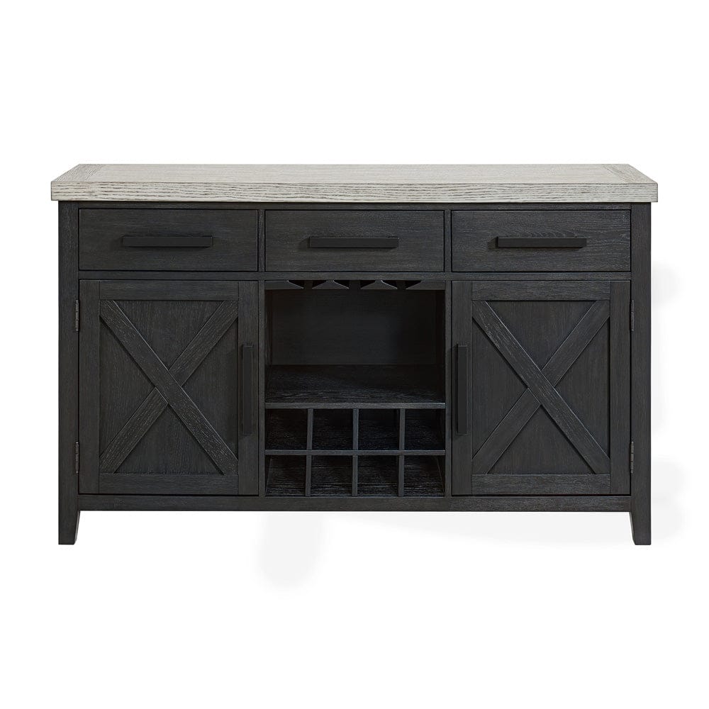 Picket House Furnishings -  Edge Server in Light Grey and Espresso - D-16680-5-SV view 2