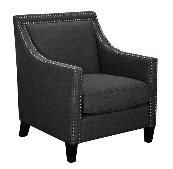 Picket House Furnishings - Emery Chair & Ottoman in Charcoal - UER0902PC veiw 1