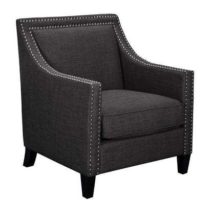 Picket House Furnishings - Emery Chair & Ottoman in Charcoal - UER0902PC veiw 1