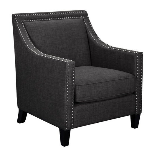 Picket House Furnishings - Emery Chair & Ottoman in Charcoal - UER0902PC veiw 1