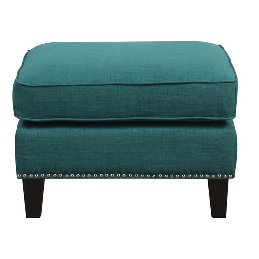 Picket House Furnishings - Emery Ottoman in Teal - UER087000CA veiw 1