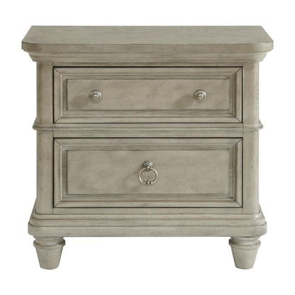 Picket House Furnishings -  Emiko 2-Drawer Nightstand with USB in Light Grey - B-11360-3-NS veiw 2