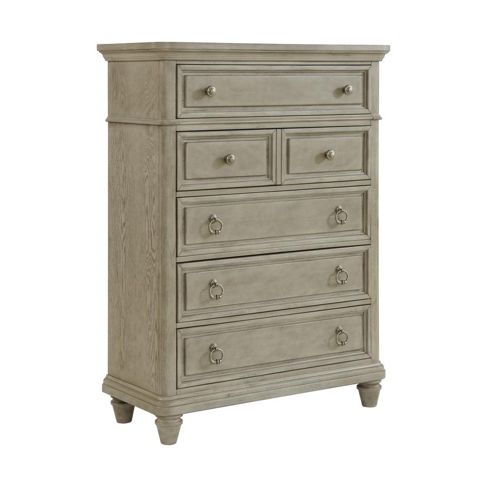 Picket House Furnishings -  Emiko 5-Drawer Chest in Light Grey - B-11360-3-CH1 veiw 1