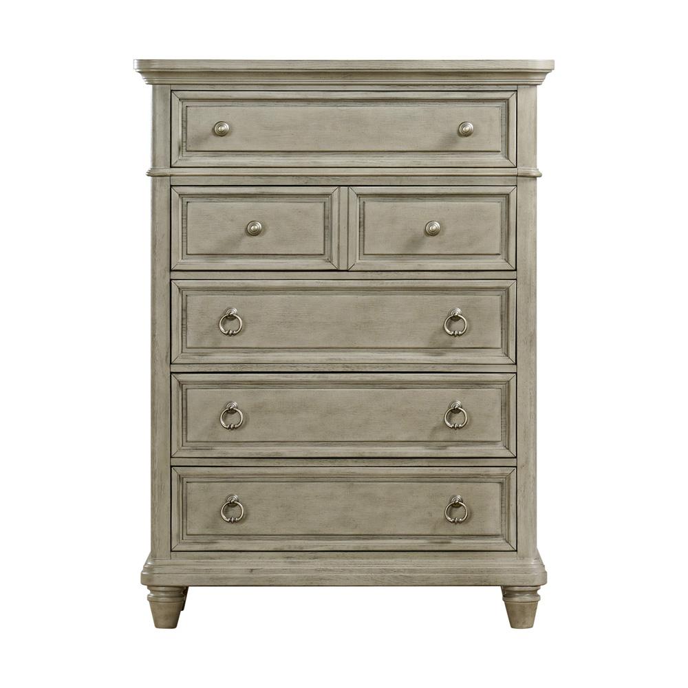 Picket House Furnishings -  Emiko 5-Drawer Chest in Light Grey - B-11360-3-CH1 veiw 2