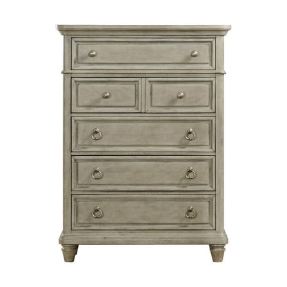 Picket House Furnishings -  Emiko 5-Drawer Chest in Light Grey - B-11360-3-CH1 veiw 2