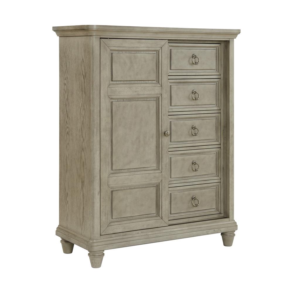Picket House Furnishings -  Emiko 5-Drawer Door Chest in Light Grey - B-11360-3-CH2 veiw 1