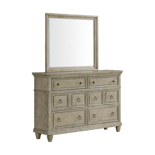 Picket House Furnishings -  Emiko Dresser and Mirror Set in Light Grey - B-11360-3-DRMR veiw 1