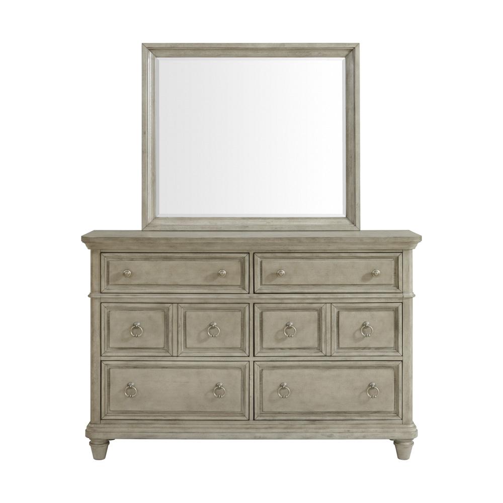 Picket House Furnishings -  Emiko Dresser and Mirror Set in Light Grey - B-11360-3-DRMR veiw 2