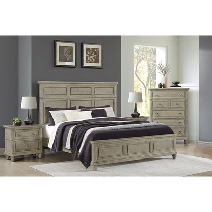 Picket House Furnishings - Emiko King 4PC Bedroom Set in Light Grey - B-11360-3-KBCH2-NSCH view 3