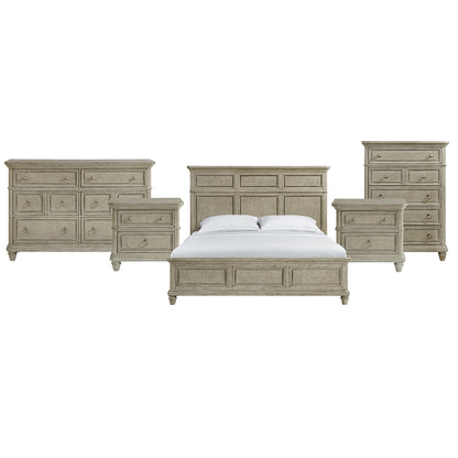 Picket House Furnishings - Emiko King 5PC Bedroom Set in Light Grey - B-11360-3-KBCH2-NSDRC view 1