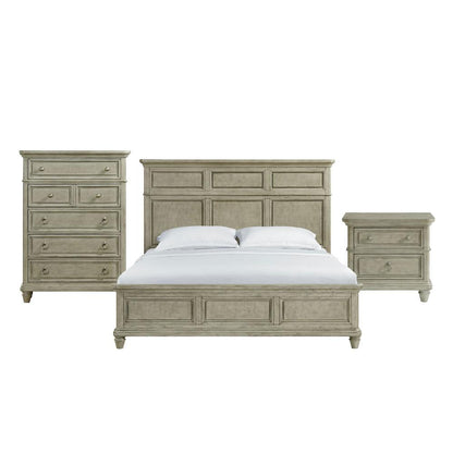 Picket House Furnishings -  Emiko King Panel 3PC Bedroom Set in Light Grey - B-11360-3-KB-3PC veiw 1