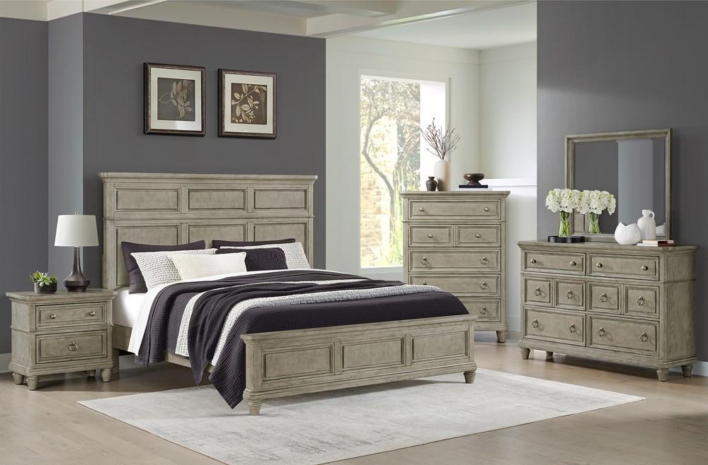 Picket House Furnishings -  Emiko King Panel 5PC Bedroom Set in Light Grey - B-11360-3-KB-5PC veiw 6
