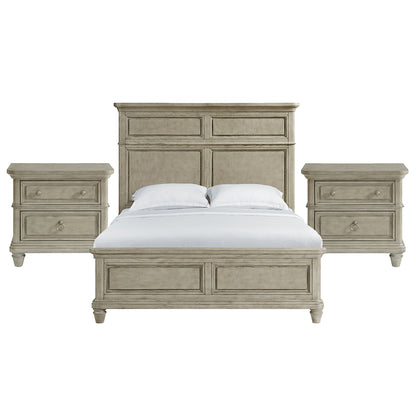 Picket House Furnishings - Emiko Queen 3PC Bedroom Set in Light Grey - B-11360-3-QBCH2-NS2 view 1