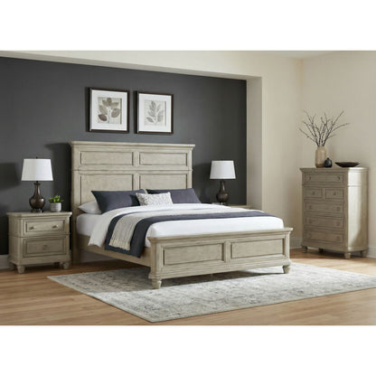 Picket House Furnishings - Emiko Queen 4PC Bedroom Set in Light Grey - B-11360-3-QBCH2-NSCH view 3