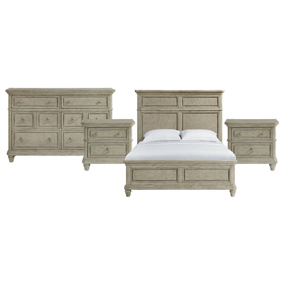 Picket House Furnishings - Emiko Queen 4PC Bedroom Set in Light Grey - B-11360-3-QBCH2-NSDR view 1