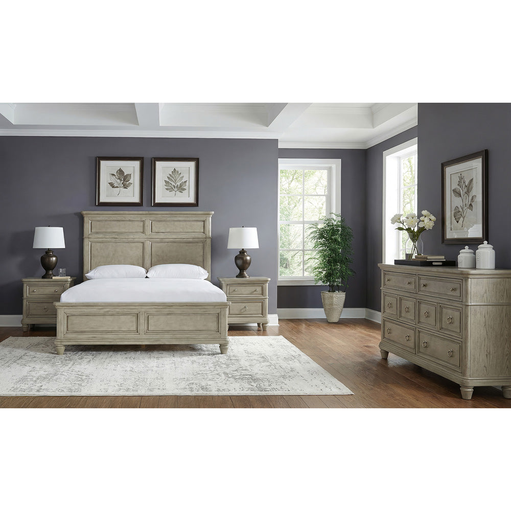 Picket House Furnishings - Emiko Queen 4PC Bedroom Set in Light Grey - B-11360-3-QBCH2-NSDR view 3
