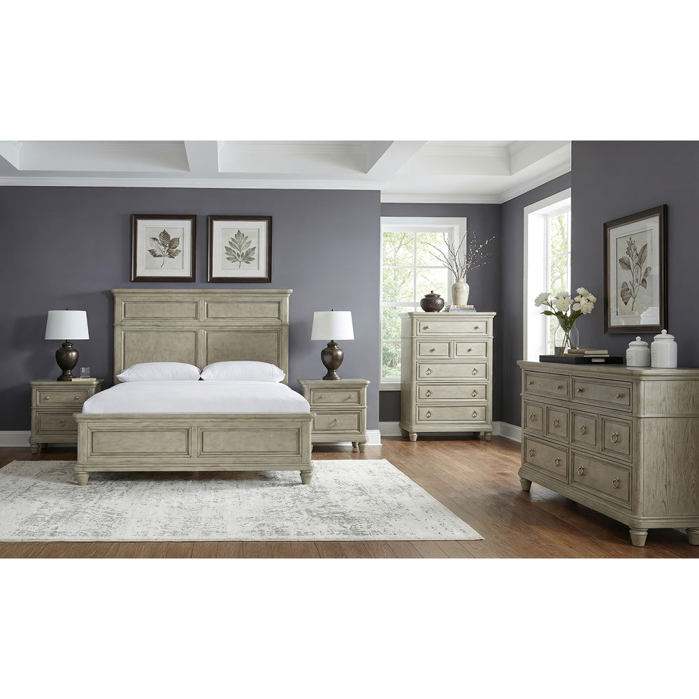 Picket House Furnishings - Emiko Queen 5PC Bedroom Set in Light Grey - B-11360-3-QBCH2-NSDRC view 3